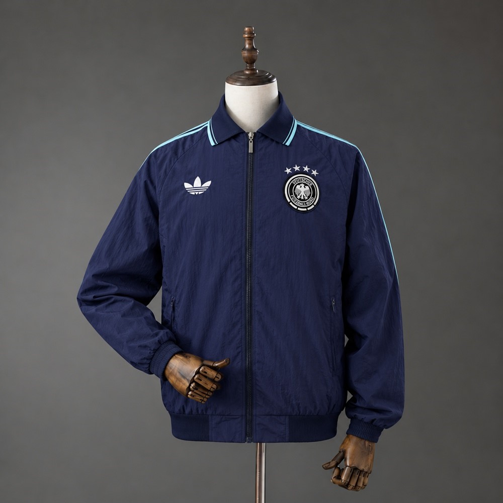 Veste Allemagne Full-Zip 2026-27 Bleu